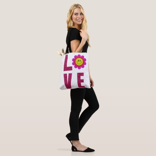 Love Sunflower Tote Bag (Op model)