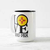 LOVE Sunland Park 15oz Tweekleurige Koffiemok (Voorkant links)