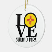 LOVE Sunland Park New Mexico Keramisch Ornament (Links)