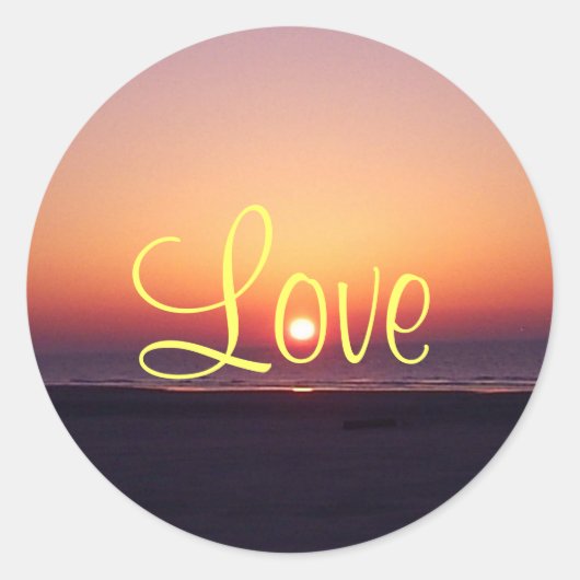 Love Sunrise Sticker (Voorkant)