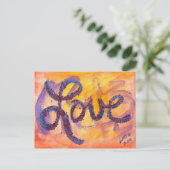 Love Sunset Golden Glow Briefkaart (Staand voorkant)