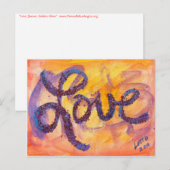 Love Sunset Golden Glow Briefkaart (Voorkant / Achterkant)