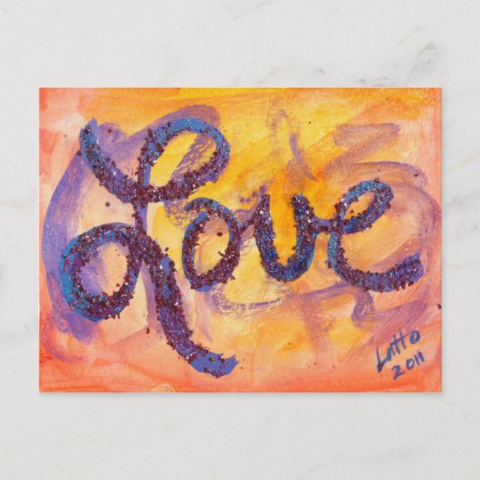 Love Sunset Golden Glow Briefkaart (Voorkant)