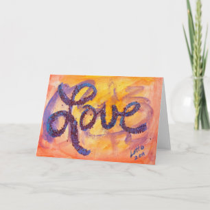 Love Sunset Golden Glow Wenskaart Note Cards Feestdagen Kaart