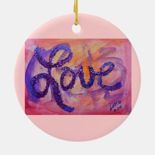 Love Sunset Twilight Ornament Art (Achterkant)
