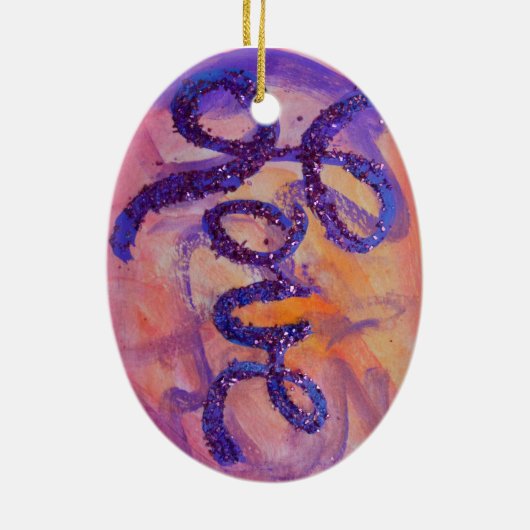 Love Sunset Twilight Painting Ornament (Achterkant)