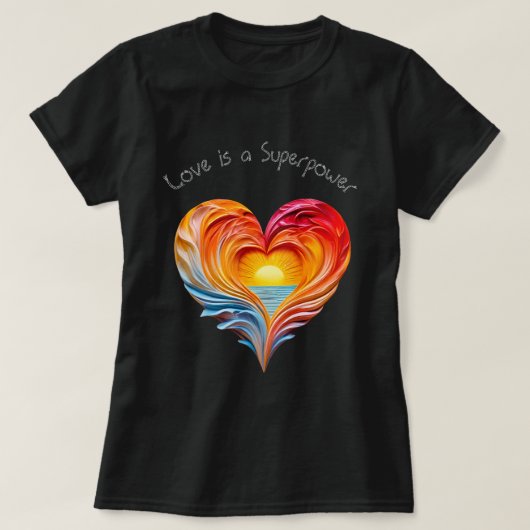 Love Superpower 03 T-shirt (Design voorkant)