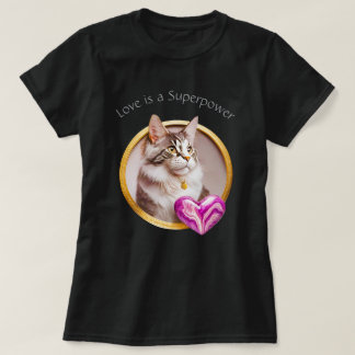 Love Superpower Cat 01 T-shirt