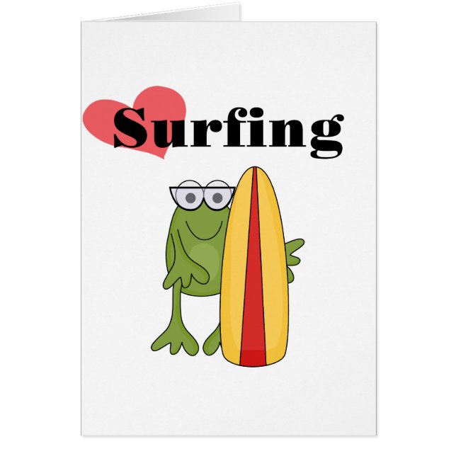 Love Surfing Frog T-shirts and Gifts (Voorkant)