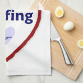 Love Surfing - Sporthanddoek (Personaliseer) Theedoek (Quarter Fold)