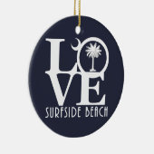 LOVE Surfside Beach Keramisch Ornament (Rechts)