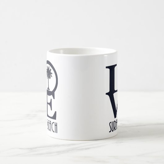LOVE Surfside Beach SC 11oz Koffiemok (Center)