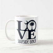 LOVE Surfside Beach SC 11oz Koffiemok (Links)