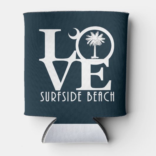 LOVE Surfside Beach SC Blikjeskoeler (Voorkant)