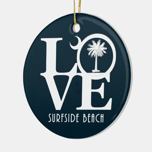 LOVE Surfside Beach SC Keramisch Ornament (Links)