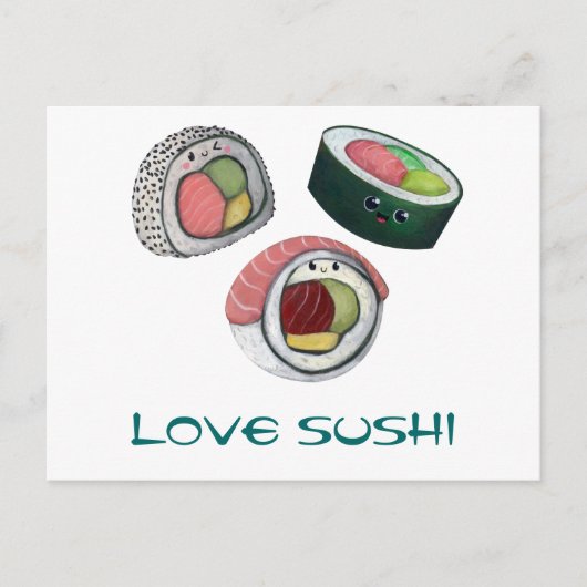 Love Sushi Briefkaart (Voorkant)