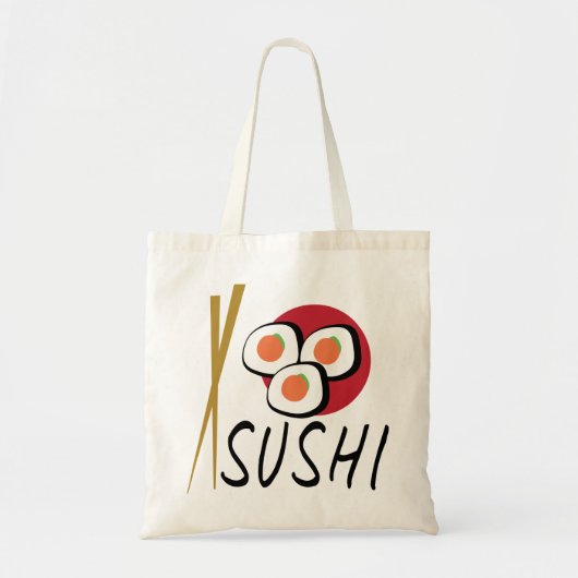 Love Sushi Organic Planet Reused Canvas Bags Tote Bag (Voorkant)