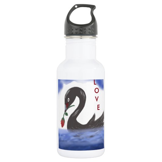 Love Swan Water Bottle Waterfles (Voorkant)