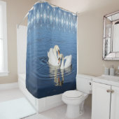 Love Swans Douchegordijn (In situ)