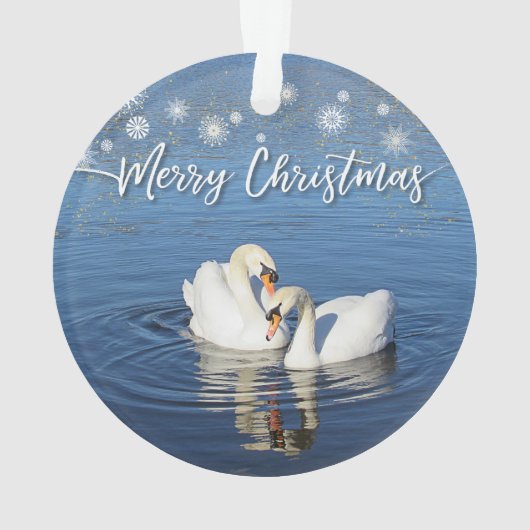 Love Swans Kerstmis Ornament (achterkant)