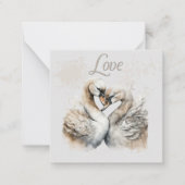 Love Swans Notitiekaartje (Voorkant)