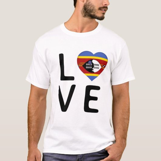 Love - Swaziland Flag T-shirt (Voorkant)