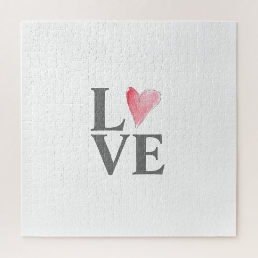 LOVE Sweet Heart Pink Valentijn Art Legpuzzel (Verticaal)