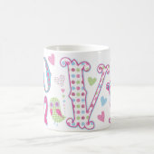 Love Sweet Little Owls in Gingham Koffiemok (Center)