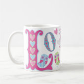 Love Sweet Little Owls in Gingham Koffiemok (Links)