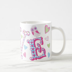 Love Sweet Little Owls in Gingham Koffiemok