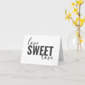  LOVE SWEET LOVE typografie | Kaart (Gele Bloem)
