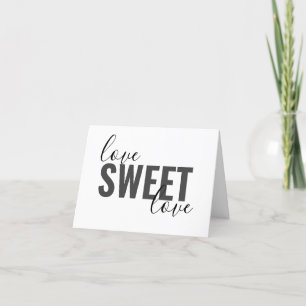 LOVE SWEET LOVE typografie Kaart