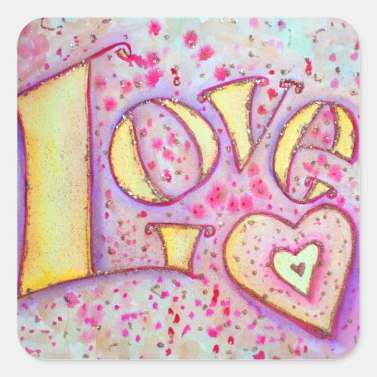 Love Sweet Pink Sticker (Voorkant)