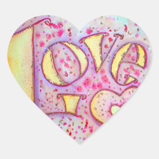 Love Sweet Pink Sticker (Voorkant)