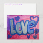 Love Sweet Snoep Art Painting Briefkaart (Voorkant / Achterkant)