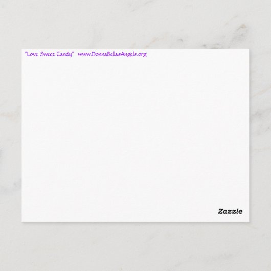 Love Sweet Snoep Art Painting Briefkaart (Achterkant)