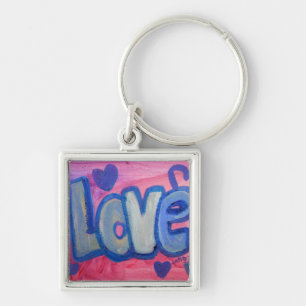 Love Sweet Snoep Art Word Painting Sleutelhanger
