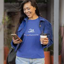 Love Swimming-ondertitelingszwemmer T-shirt