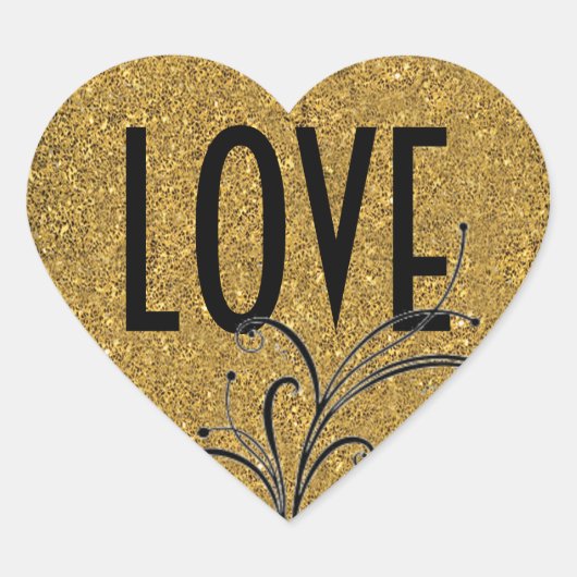 Love Swirl Sticker/Envelope Seal Hart Sticker (Voorkant)