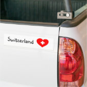 Love Switzerland - Zwitserse hart bumper sticker (Op Truck)