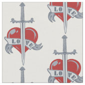 Love Sword custom fabric Stof (Close Up)