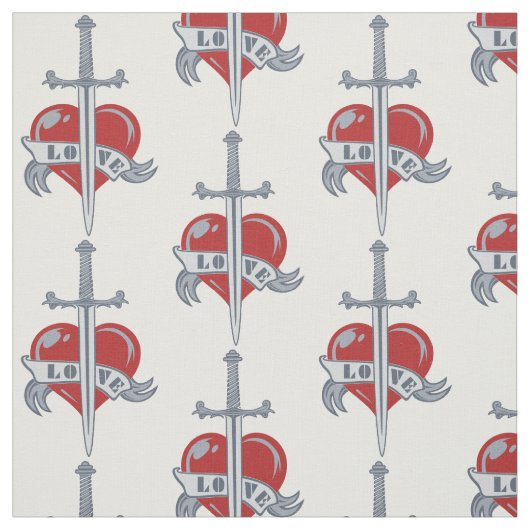 Love Sword custom fabric Stof (Swatch)