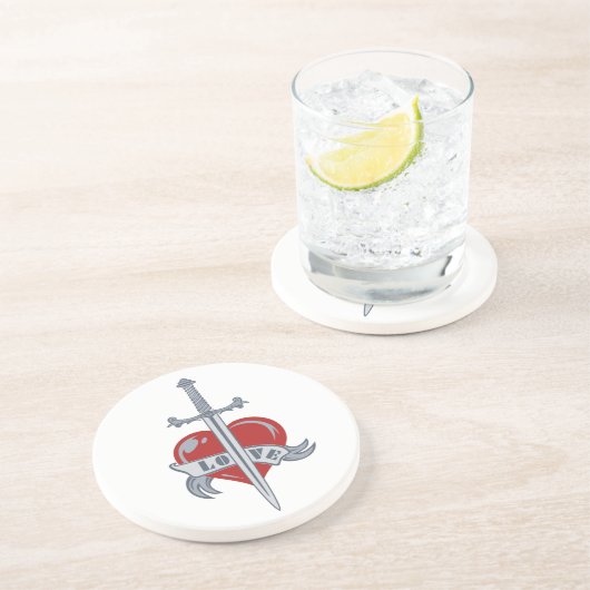 Love Sword custom onderzetter (Zijkant)