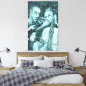 Love Symphony Canvas Duet Modern schilderij Afdruk (Insitu (Slaapkamer))