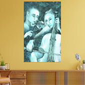 Love Symphony Canvas Duet Modern schilderij Afdruk (Insitu (Woonkamer))