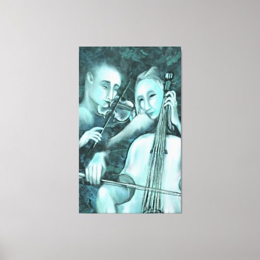 Love Symphony Canvas Duet Modern schilderij Afdruk (Voorkant)