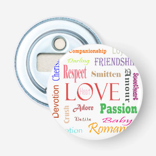Love Synonyms by Shirley Taylor Button Flesopener