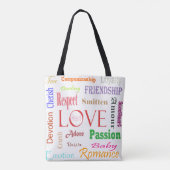 Love Synonyms by Shirley Taylor Tote Bag (Achterkant)