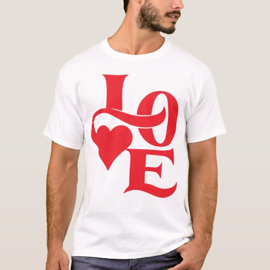 "Love" T-Shirt Blanc (Voorkant)