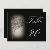 Love Table Number Briefkaart (Voorkant / Achterkant)